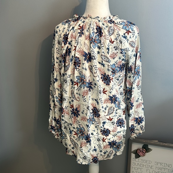 Floral Print Boho-style Blouse - Picture 3 of 4